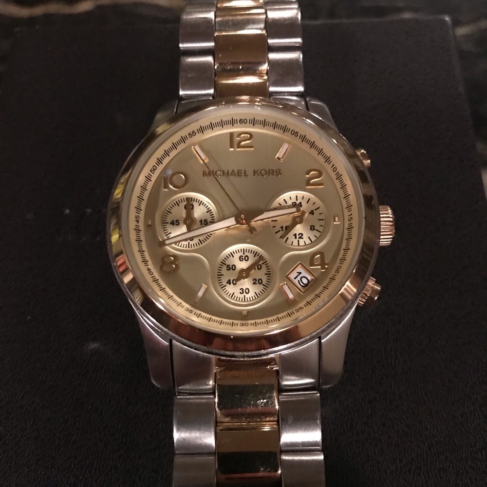 Silver and gold Michael Kors watch